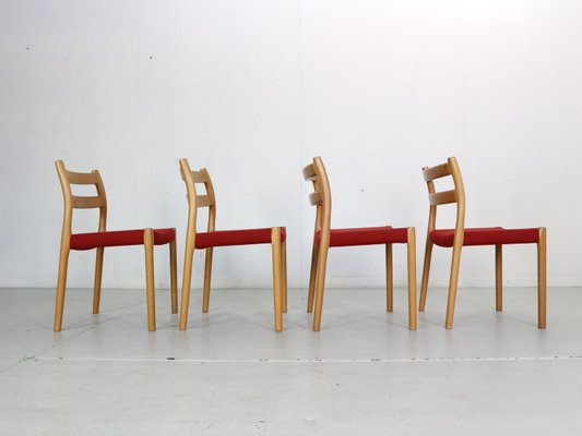 Dining Chairs Model-84 by Niels Otto Moller for Højbjerg, Denmark, 1970s, Set of 4-DT-2026170