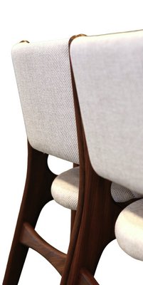 Dining Chairs Model 89 in Teak and Beige Upholstery attributed to Erik Buch, Denmark, 1960s, Set of 4-BPJ-1762820