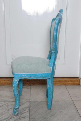 Dining Chairs with Azure Blue Patina, Set of 6-TDA-1376412