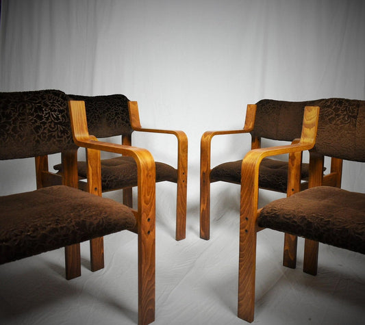 Dining / Office Chairs by Ludvik Volak for Drevopodnik Holesov, 1960s, Set of 4