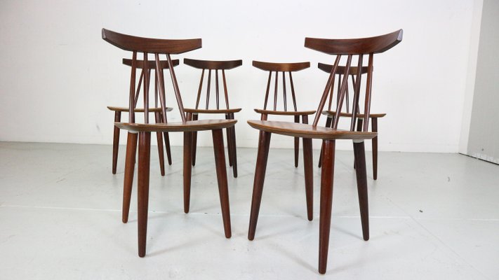 Dining Room Chairs 3705 by Poul Volther for Fremel Røjle, Denmark, 1960s, Set of 6-DT-2026126