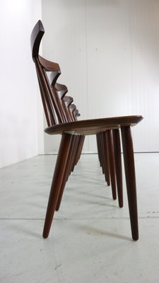 Dining Room Chairs 3705 by Poul Volther for Fremel Røjle, Denmark, 1960s, Set of 6-DT-2026126