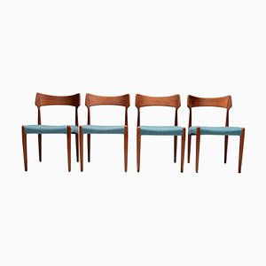 Dining Room Chairs by C. Linneberg for B. Pedersen, Denmark, 1970s, Set of 4-ITV-1299164