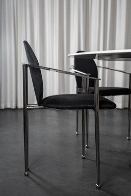 Dining Room Chairs from Belgo Chrom / Dewulf Selection, Belgium, 1980s, Set of 8-PMQ-2020358