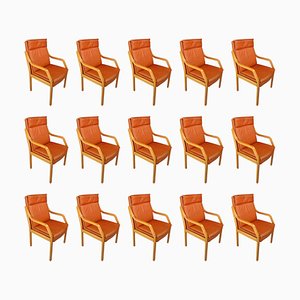 Dining Room Chairs in Bentwood and Leather, Germany, 1970s, Set of 16-TRW-1733716