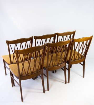 Dining Room Chairs in Walnut, 1940s, Set of 6-UY-980694