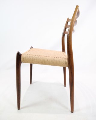 Dining Room Chairs Model 78 in Rosewood by N.O Møller, 1950s, Set of 6-UY-2027294