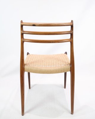 Dining Room Chairs Model 78 in Rosewood by N.O Møller, 1950s, Set of 6-UY-2027294