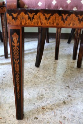 Dining Room Chairs with Lombard Neoclassical Inlays, 1990s, Set of 6-IYX-1702668