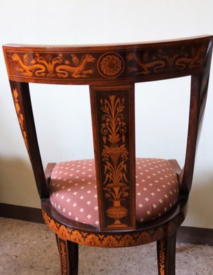 Dining Room Chairs with Lombard Neoclassical Inlays, 1990s, Set of 6-IYX-1702668