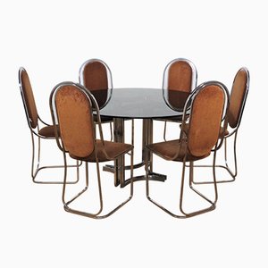 Dining Room Set by Alessandro Alprizzi, 1970s, Set of 7-KNM-1060089