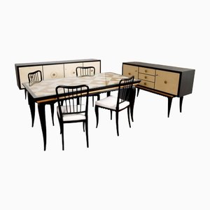 Dining Room Set by Paolo Buffa for La Permanente Mobili Cantù, 1940s, Set of 8-NJV-749861