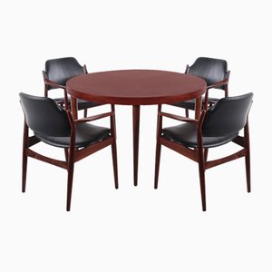 Dining Room Set Table and Chairs by Arne Vodder for Sibast, 1960s, Set of 5-EZZ-1113152