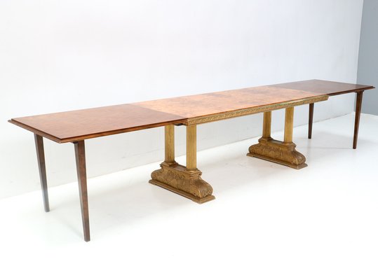 Dining Room Table Caesar by Axel Einar Hjorth with Original Extensions from Nordiska Kompaniet, 1920s-MY-1799134