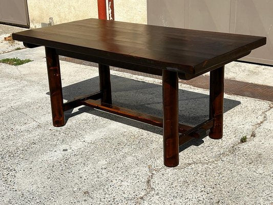 Dining Room Table in Pine and Oak by Georges Robert, 1960s-SSK-2033818