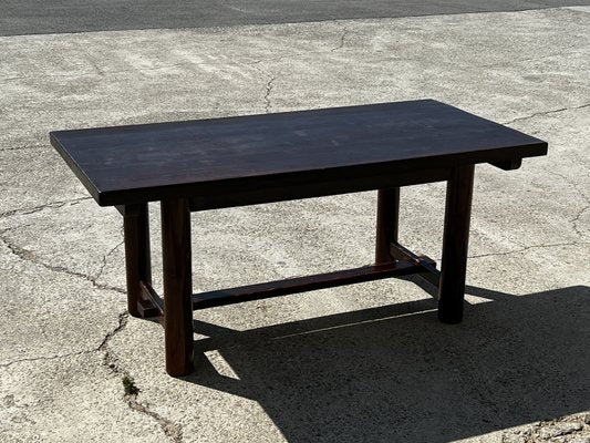 Dining Room Table in Pine and Oak by Georges Robert, 1960s-SSK-2033818