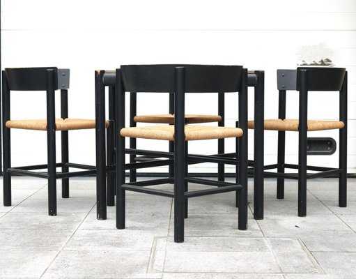 Dining Set attributed to Mogens Lassen for Fritz Hansen, 1964, Set of 5-JG-1796341