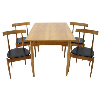 Dining Set by Alan Fuchs for Uluv, Czechoslovakia, 1960s, Set of 5-TZ-1098758