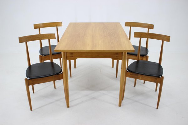 Dining Set by Alan Fuchs for Uluv, Czechoslovakia, 1960s, Set of 5-TZ-1098758