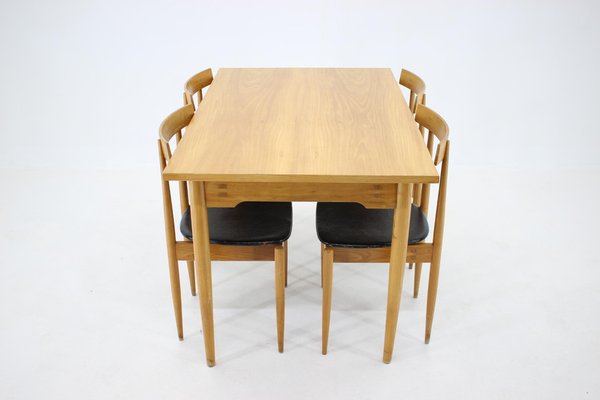 Dining Set by Alan Fuchs for Uluv, Czechoslovakia, 1960s, Set of 5-TZ-1098758