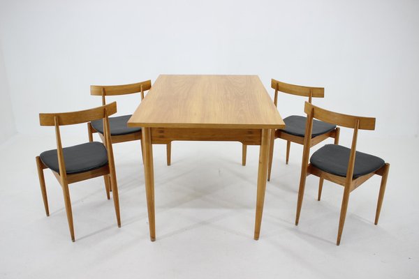 Dining Set by Alan Fuchs for Uluv, Czechoslovakia, 1960s, Set of 5-TZ-1098758