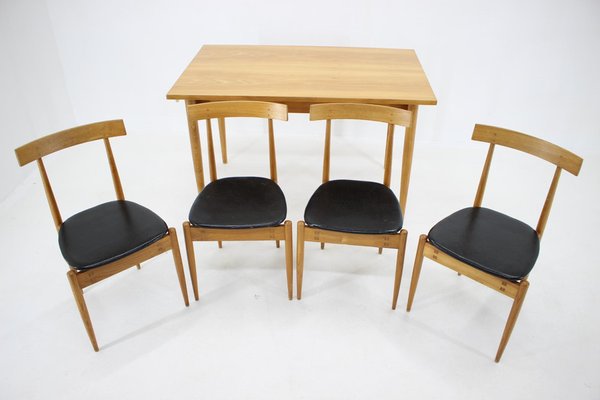 Dining Set by Alan Fuchs for Uluv, Czechoslovakia, 1960s, Set of 5-TZ-1098758