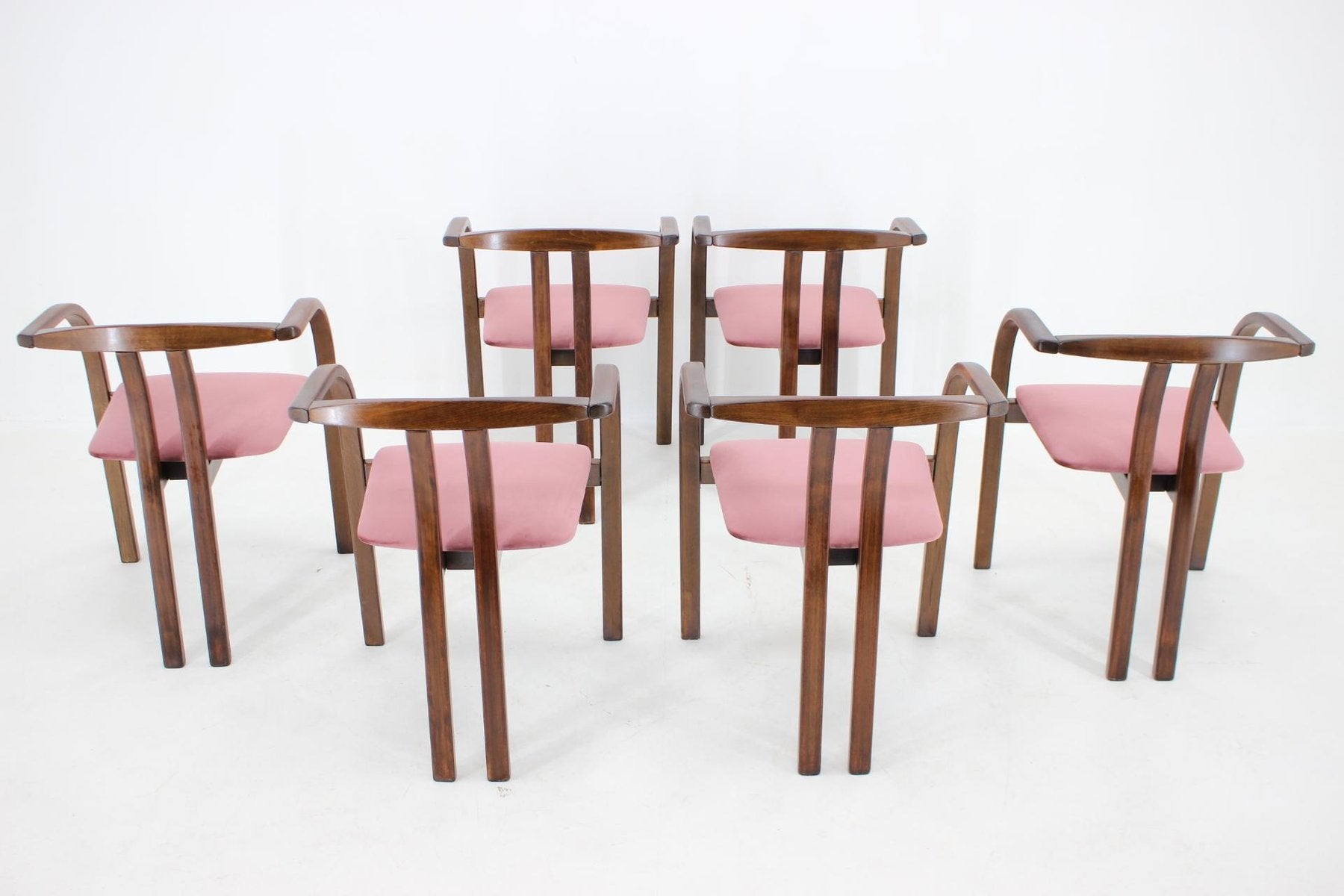 Dining & Side Chairs from Ton, 1980s, Set of 6