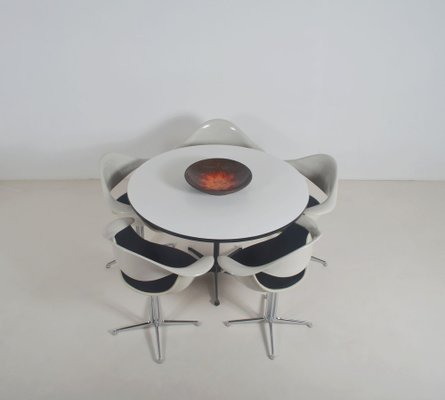 Dining Table and Chairs by George Nelson for Herman Miller, 1960s, Set of 6-VCR-1836388