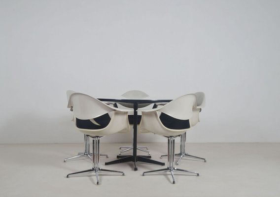 Dining Table and Chairs by George Nelson for Herman Miller, 1960s, Set of 6-VCR-1836388