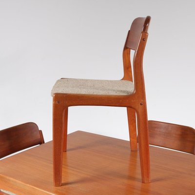 Dining Table and Chairs by Henning Kjærnulf for Vejle Stole, 1960s, Set of 5-DV-572825