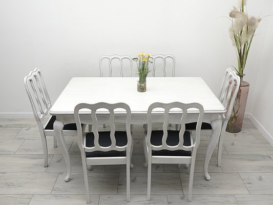 Dining Table and Chairs by Ludwik, 1960s, Set of 7-ZFH-2041435