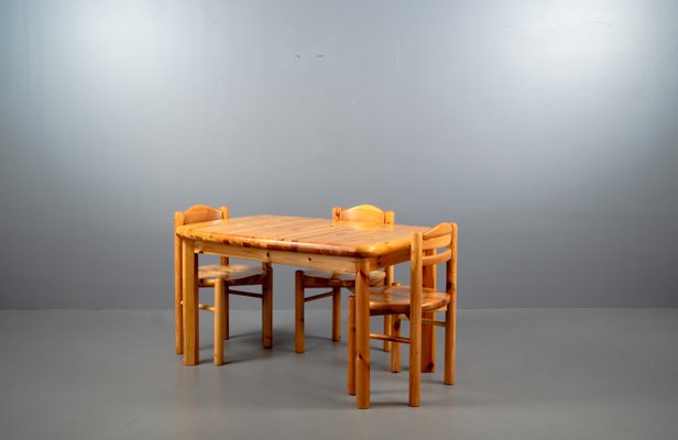 Dining Table and Chairs by Rainer Daumiller, 1970s, Set of 4-VLO-1326138