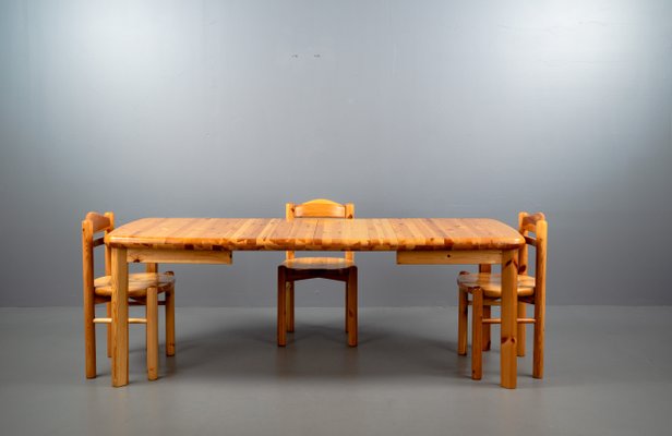 Dining Table and Chairs by Rainer Daumiller, 1970s, Set of 4-VLO-1326138