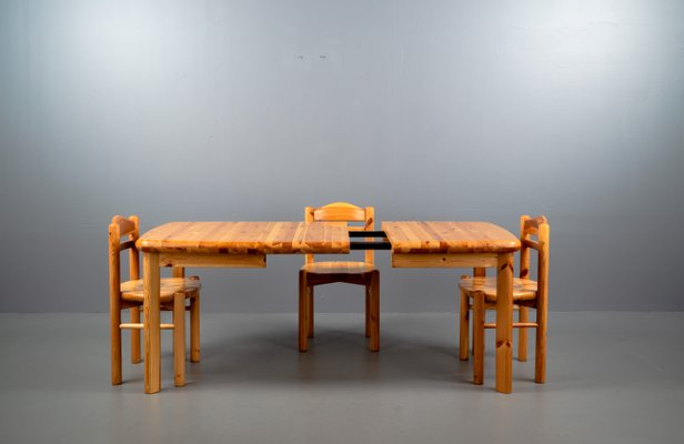 Dining Table and Chairs by Rainer Daumiller, 1970s, Set of 4-VLO-1326138