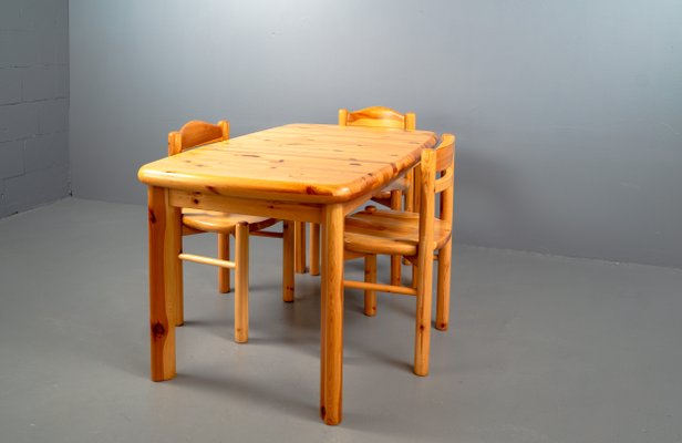 Dining Table and Chairs by Rainer Daumiller, 1970s, Set of 4-VLO-1326138