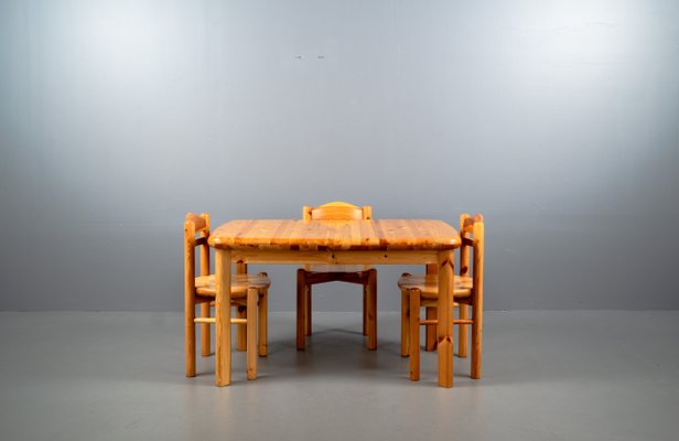 Dining Table and Chairs by Rainer Daumiller, 1970s, Set of 4-VLO-1326138