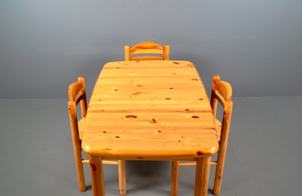 Dining Table and Chairs by Rainer Daumiller, 1970s, Set of 4-VLO-1326138