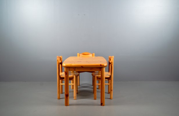 Dining Table and Chairs by Rainer Daumiller, 1970s, Set of 4-VLO-1326138