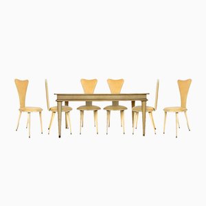 Dining Table and Chairs by Umberto Mascagni, Italy, 1950s, Set of 7-ZCI-1232533