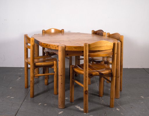 Dining Table and Chairs in the style of Rainer Daumiller, 1970s, Set of 6-VLO-1361352