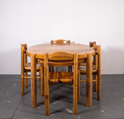 Dining Table and Chairs in the style of Rainer Daumiller, 1970s, Set of 6-VLO-1361352