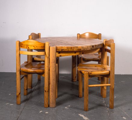 Dining Table and Chairs in the style of Rainer Daumiller, 1970s, Set of 6-VLO-1361352