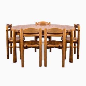 Dining Table and Chairs in the style of Rainer Daumiller, 1970s, Set of 6-VLO-1361352