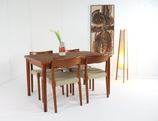 Dining Table by Henning Kjaernulf for Vejle Extendable, 1960s-FYZ-1997667