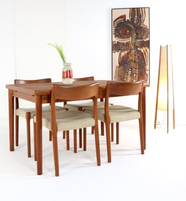 Dining Table by Henning Kjaernulf for Vejle Extendable, 1960s-FYZ-1997667