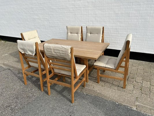 Dining Table & Chairs by Bernt Petersen, 1960s, Set of 7-OYZ-1705287