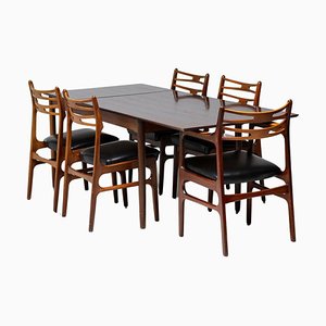 Dining Table & Chairs by Johannes Andersen, 1950, Set of 6-WN-1725862