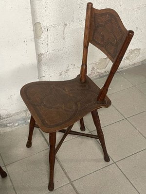 Dining Table & Chairs from Thonet, Austria, 1920s, Set of 5-JHL-1755883