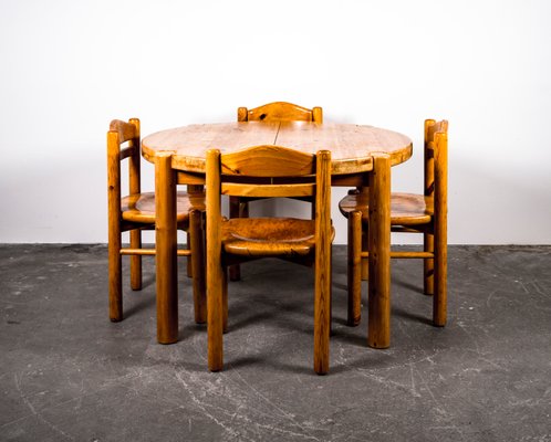 Dining Table & Chairs Set in the Style of Rainer Daumiller, 1970s, Set of 5-VLO-1000304