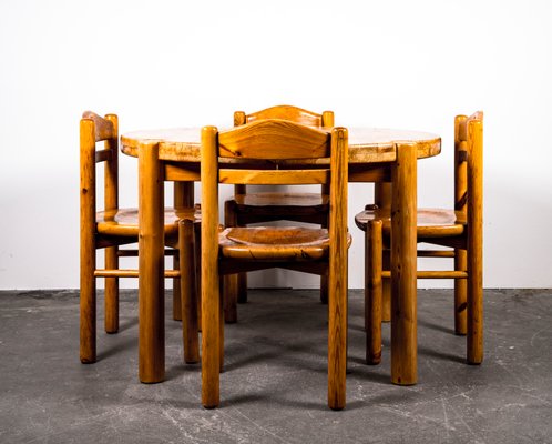 Dining Table & Chairs Set in the Style of Rainer Daumiller, 1970s, Set of 5-VLO-1000304